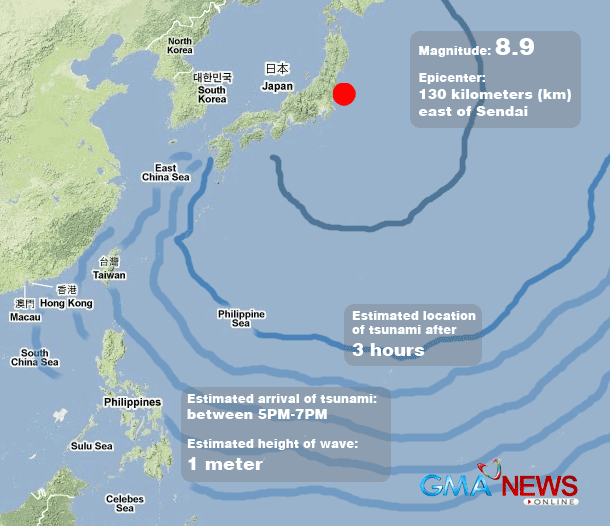 Japan Tsunami Map Of Affected Areas