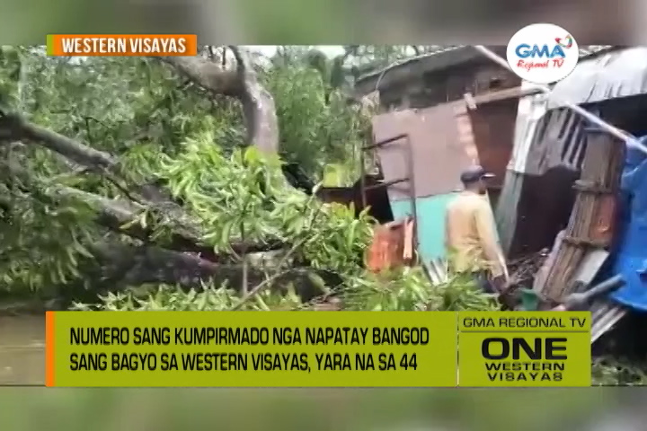 One Western Visayas Kumpirmado Nga Napatay Bangod Sang Bagyo Sa