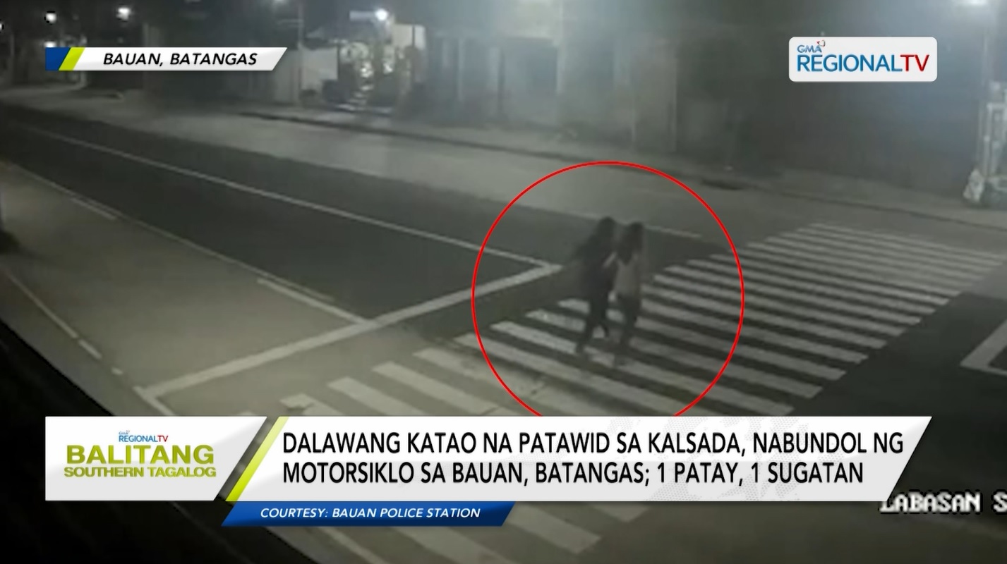 Dalawang Katao Na Patawid Sa Kalsada Nabundol Ng Motorsiklo