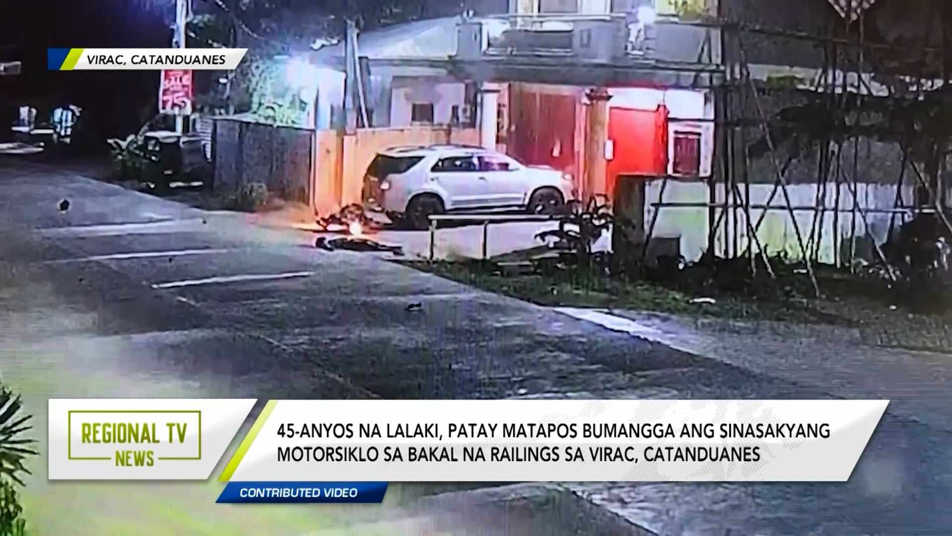 Lalaki Patay Matapos Bumangga Ang Sinasakyang Motorsiklo Sa Steel Railings