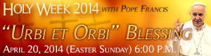 <b>UPCOMING</b><span>:</span> <b>UPCOMING</b><span>:</span> Livestream: 'Urbi et Orbi' Blessing