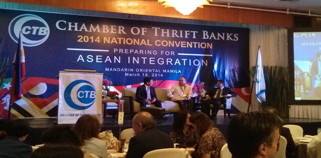 The Chamber of Thrift Banks holds a national convention on Wednesday, 19 March 2014, in Makati City, focusing on how to comepete under an integrated ASEAN market.