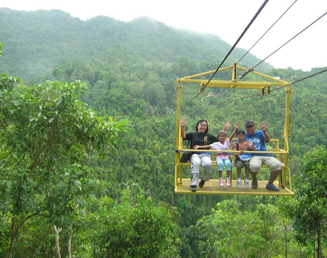 Gerthie and her family on holiday in Bohol, enjoying a brief respite from her busy work schedule.