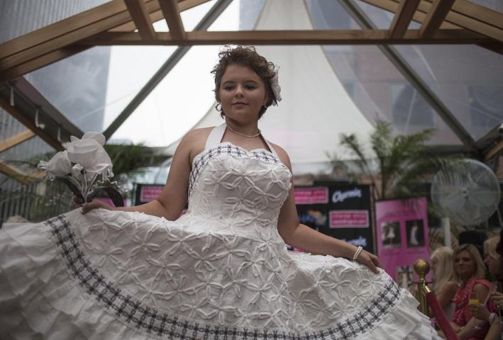 Winner Crowned In 10th Annual New York Toilet Paper Wedding Dress