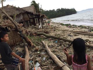 Ruby damages houses in Matnog coastal villages