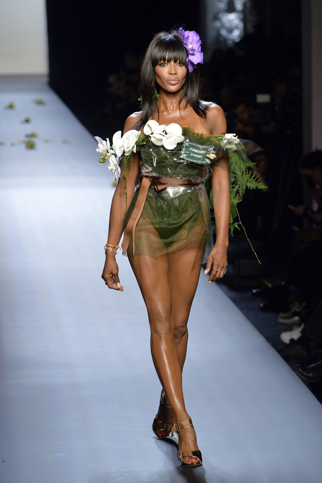 Naomi Campbell, 44, displays toned legs in Paris Gaultier sh
