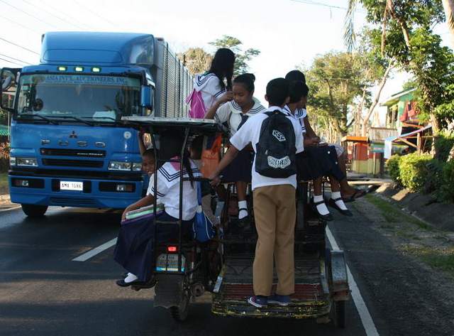 LOOK Students take overloaded tricycles to school in Quezon GMA