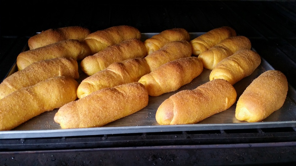 Guanabana Bread House's sweet Spanish bread uses an unusual ingredient: guyabano extract.