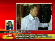 JDV plays golf at Malaca&ntilde;ang park with Lakas, Cabinet officials