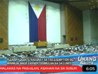 Senate plenary debate on Tax Exemption bill to start Monday