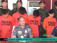  QTV:  PNP-Pacers present 9 alleged kidnappers