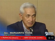 Teves: Excess revenue may be used for oil, electricity subsidy