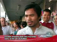 Pacquiao takes a break from training