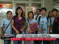 14-year-old girl tops Sudoku contest in Singapore