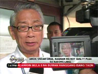 Archbishop Oscar Cruz files not guilty plea over libel case