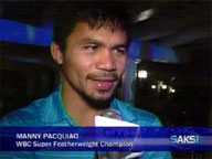 <b>Saksi:</b> Big-time politicians at Pacquaio's belated victory party