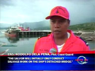 <b> QTV: </b> MV Ocean Papa salvage operations begin