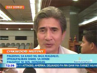  QTV:  Honasan fails to attend Oakwood hearing