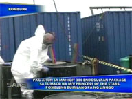  Saksi:   22 of 300 endosulfan packages retrieved from 'Princess'
