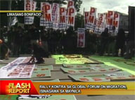 Groups hold protest vs Global Forum on Migration in Manila