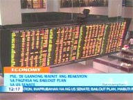 QTV:  PSE reaction to US approval of bailout plan lukewarm