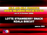   QTV:   China-made milk product tests positive for melamine