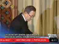 UN chief Ban Ki-Moon given arrival honors at Malaca&ntilde;ang