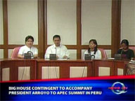  QTV:  House contingent to join Arroyo in Peru trip