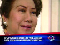   QTV:   BFAD warns shoppers vs China-made goods