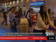 103 jobless OFWs from Taiwan back in RP
