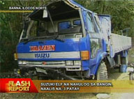 Wayward truck pulled out from ravine