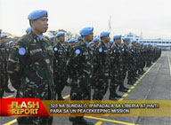 320 troops off to Haiti, Liberia on peacekeeping mission