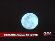 Bigger moon observed at its perigee