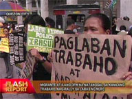 Migrante, laid-off OFWs stage rally at NLRC