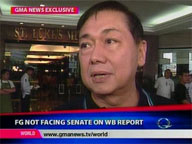 <b>QTV:</b> Mike Arroyo not facing Senate on WB review