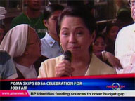  QTV:  Arroyo skips People Power rites for job fair