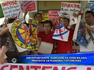 <b> Saksi: </b>  200 students protest vs. planned tuition hike