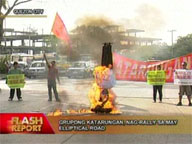 Group holds rally at Elliptical Road in Quezon City