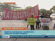 <b>QTV:</b> Group holds protest rally vs Speaker Nograles