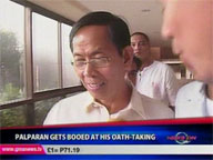  QTV:  Palparan gets booed at oath-taking