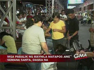 Easter trek back to Metro Manila in full swing
