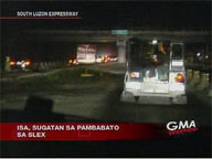 One hurt in rock-throwing incident at SLEX
