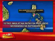 12 die in ferry sinking in Batangas