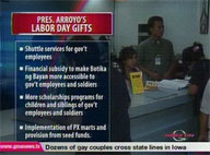 QTV:   Arroyo announces Labor Day gifts