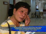  Saksi:  Planholders of troubled pre-need firms worried about kids' tuition