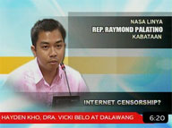 Interview with Rep. Raymond Palatino on Internet censorship