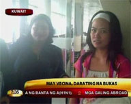 Pardoned OFW Vecina set to arrive Tuesday