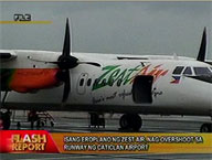 Zest Air plane overshoots runway at Caticlan Airport
