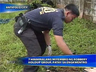  Saksi:  7 suspected robbers killed in Antipolo shootout