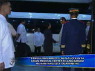  Saksi:  Arroyo quarantines self